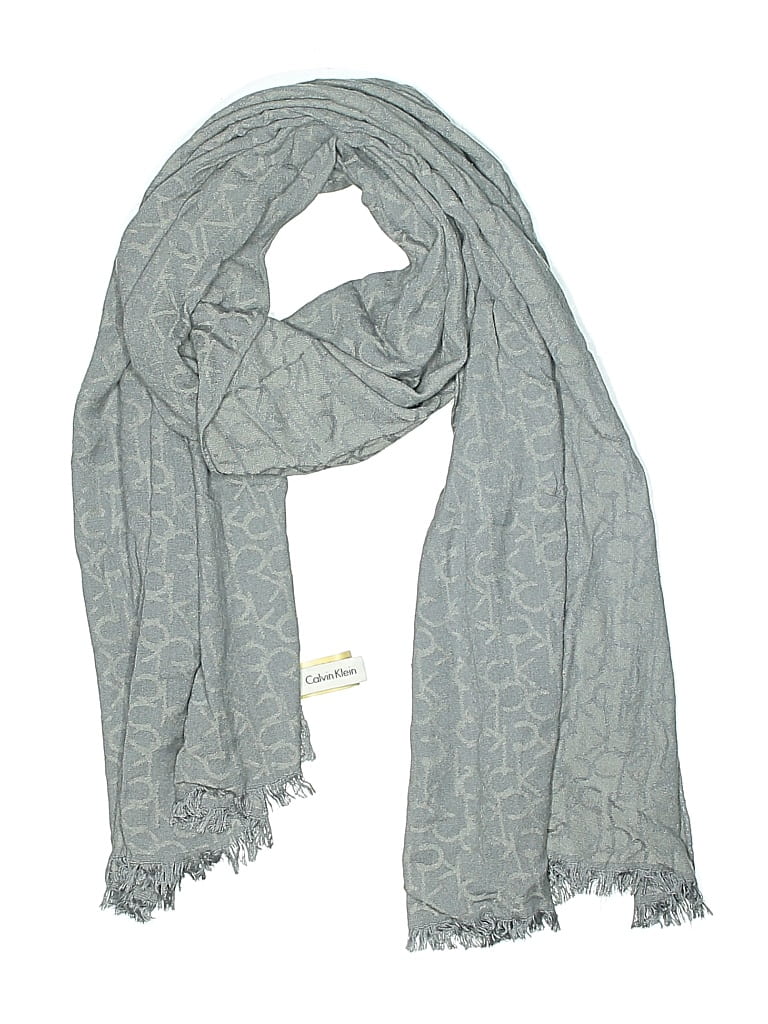 Pre-owned Calvin Klein Scarf In Blue