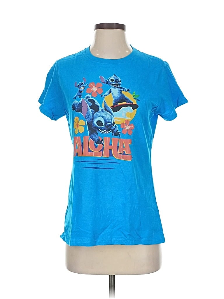 Pre-owned Port & Company Short Sleeve T-shirt In Blue