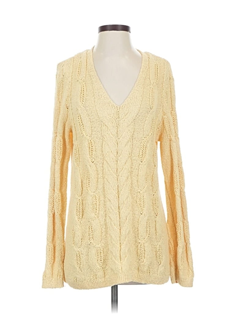 Pre-owned Jjill Pullover Sweater In Yellow