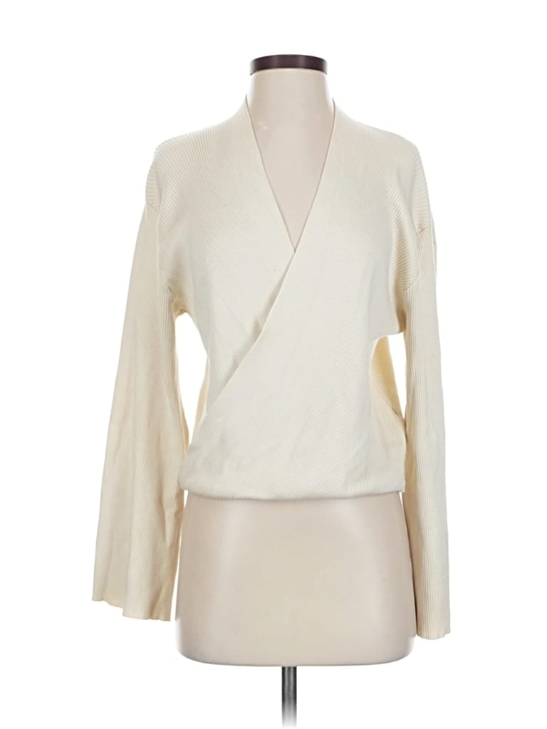 Pre-owned Carbon38 Long Sleeve Turtleneck In White