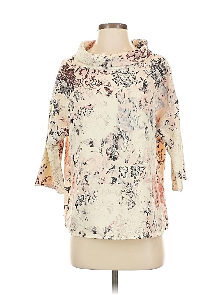 Pre-owned Unbranded 3/4 Sleeve Blouse In White