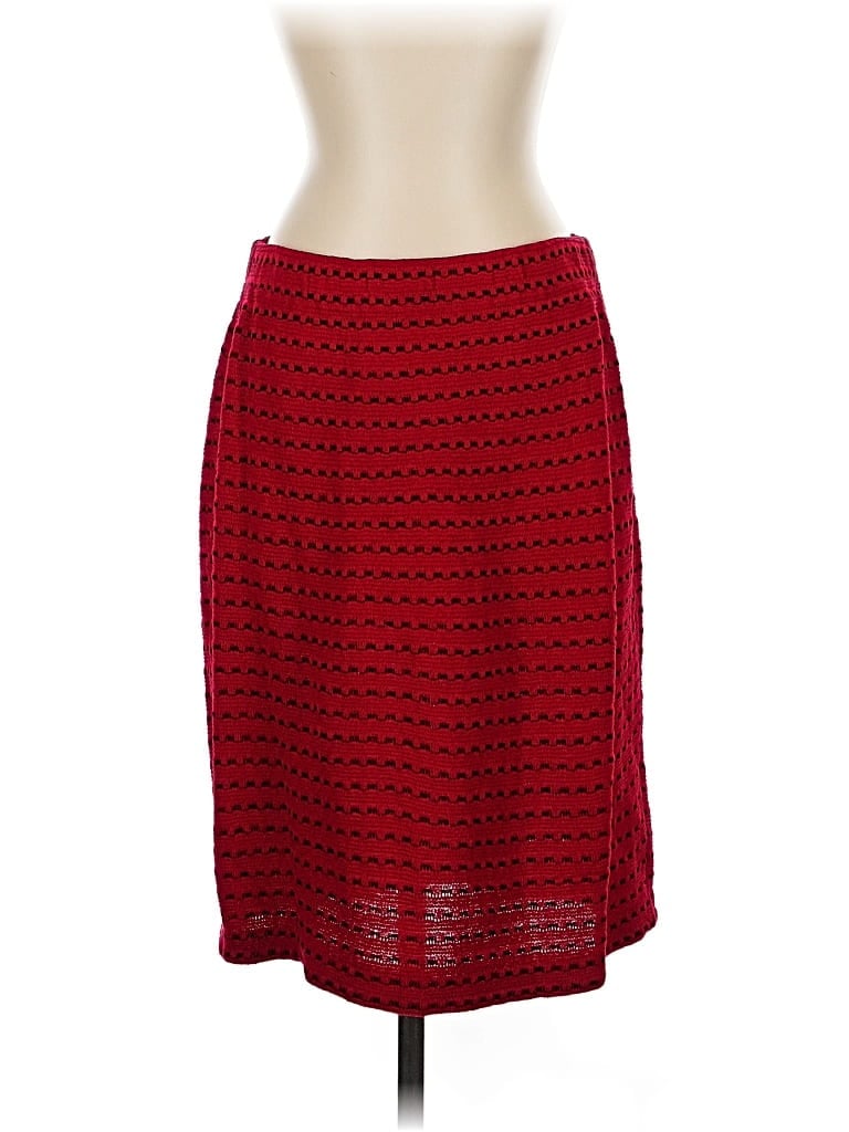 Pre-owned St. John Collection By Marie Gray Casual Skirt In Red