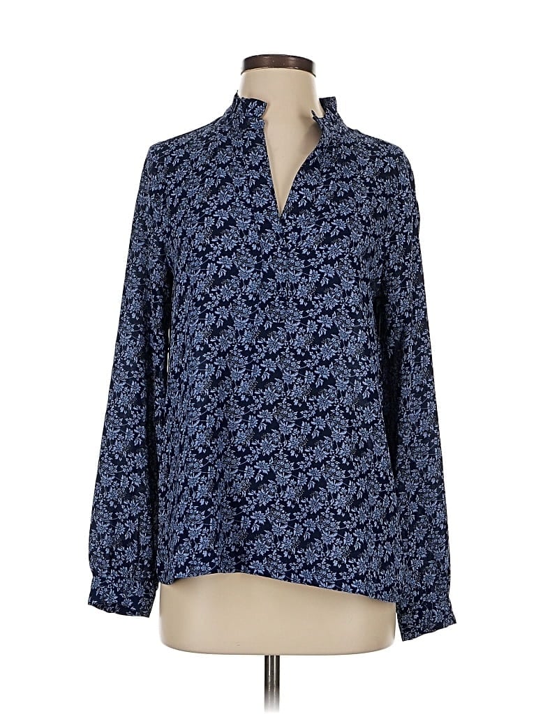 Pre-owned Gap Long Sleeve Blouse In Blue