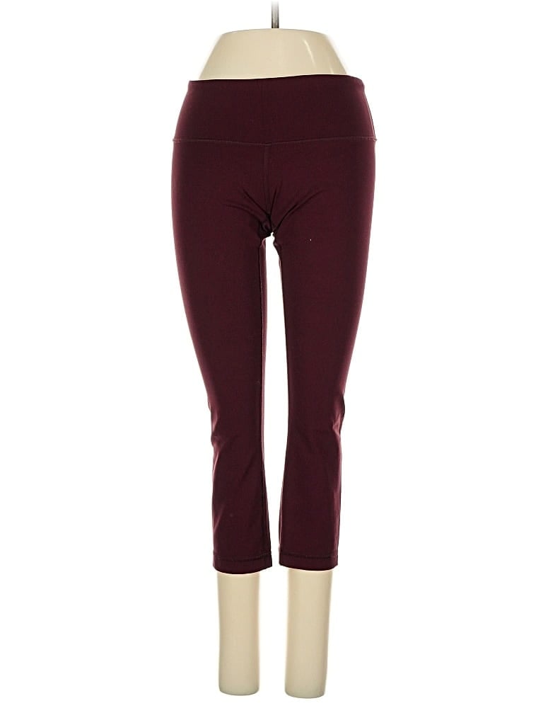 Pre-owned Lululemon Athletica Active Pants In Burgundy
