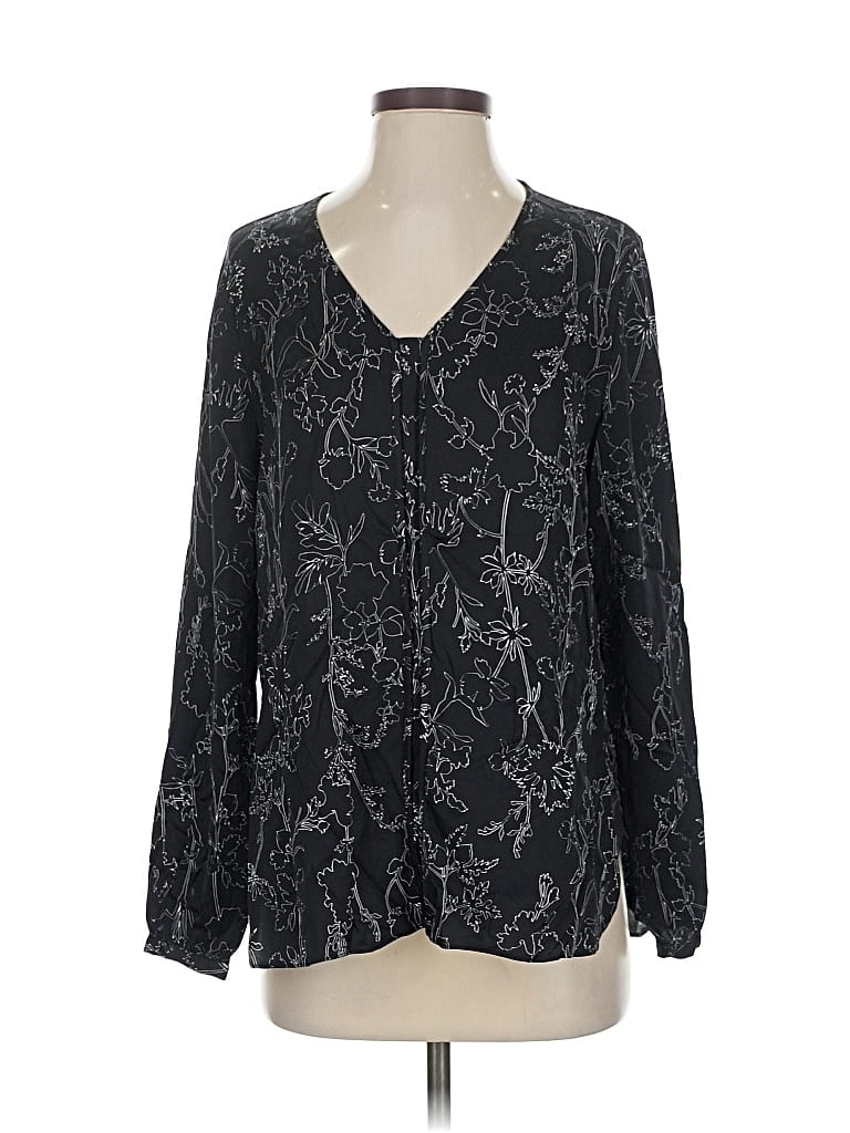 Pre-owned Classiques Entier Long Sleeve Blouse In Black