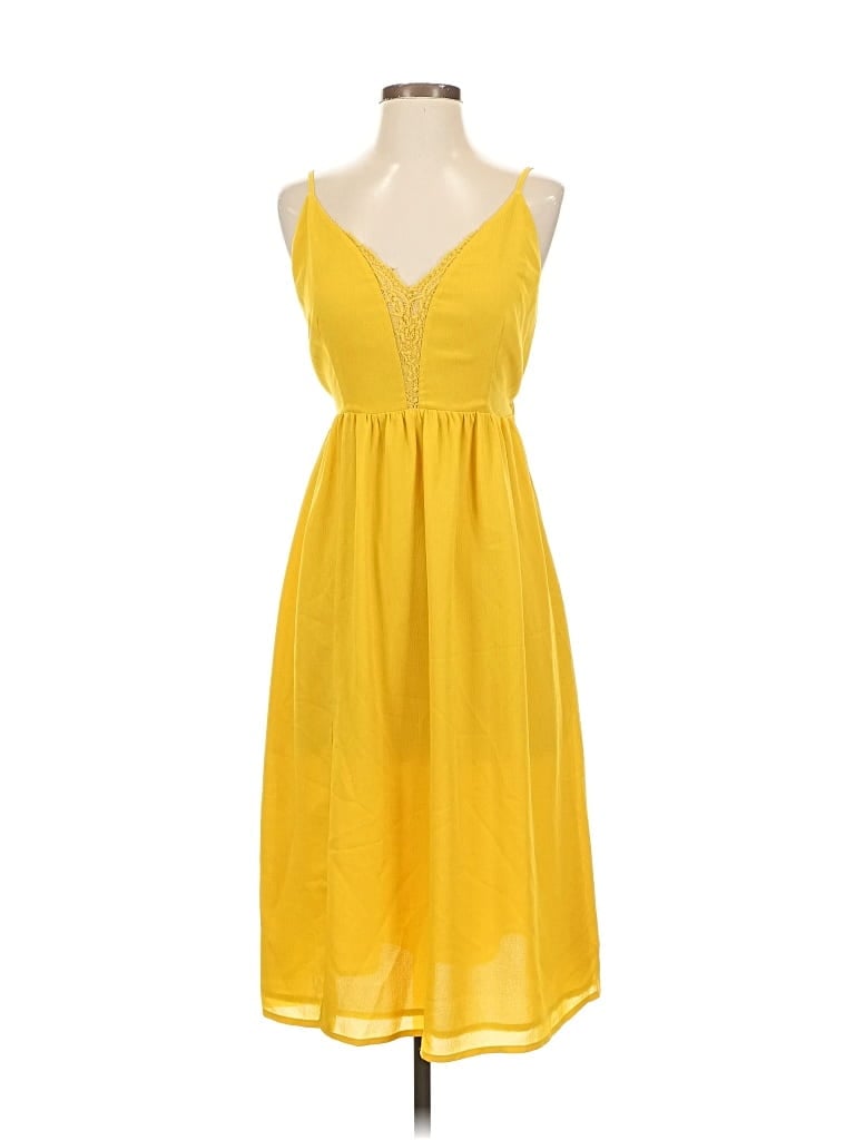 Pre-owned Lulus Casual Dress In Yellow