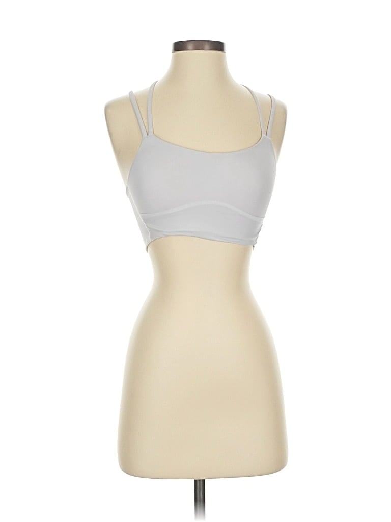 Pre-owned Lululemon Athletica Sports Bra In Silver