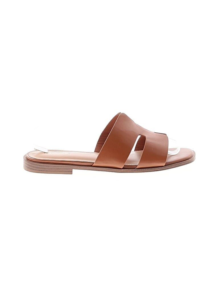 Pre-owned Cushionaire Sandals In Brown