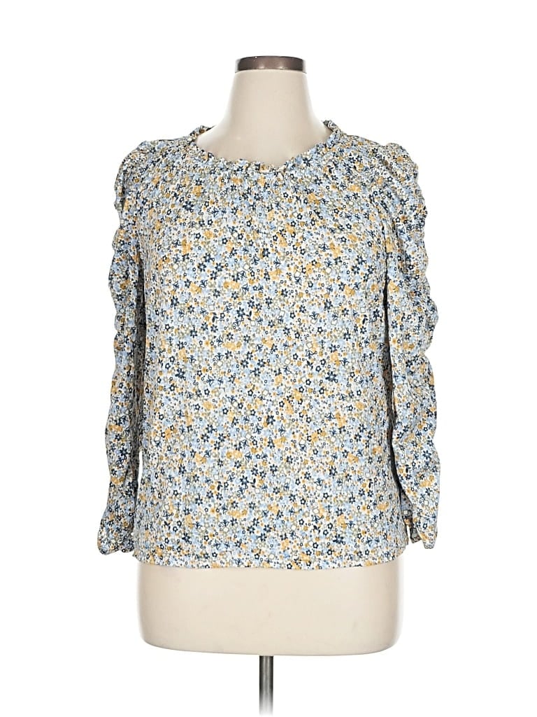 Pre-owned Max Studio 3/4 Sleeve Blouse In Blue