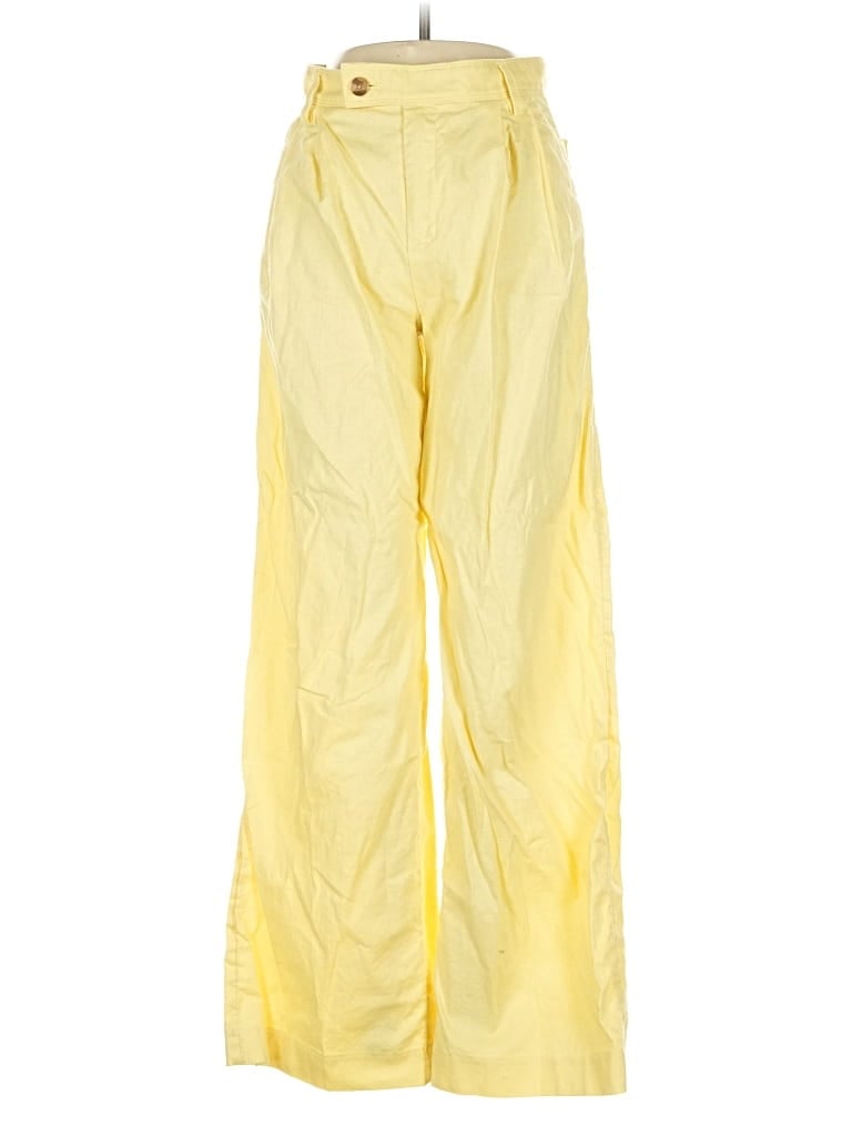Pre-owned Banana Republic Factory Store Linen Pants In Yellow