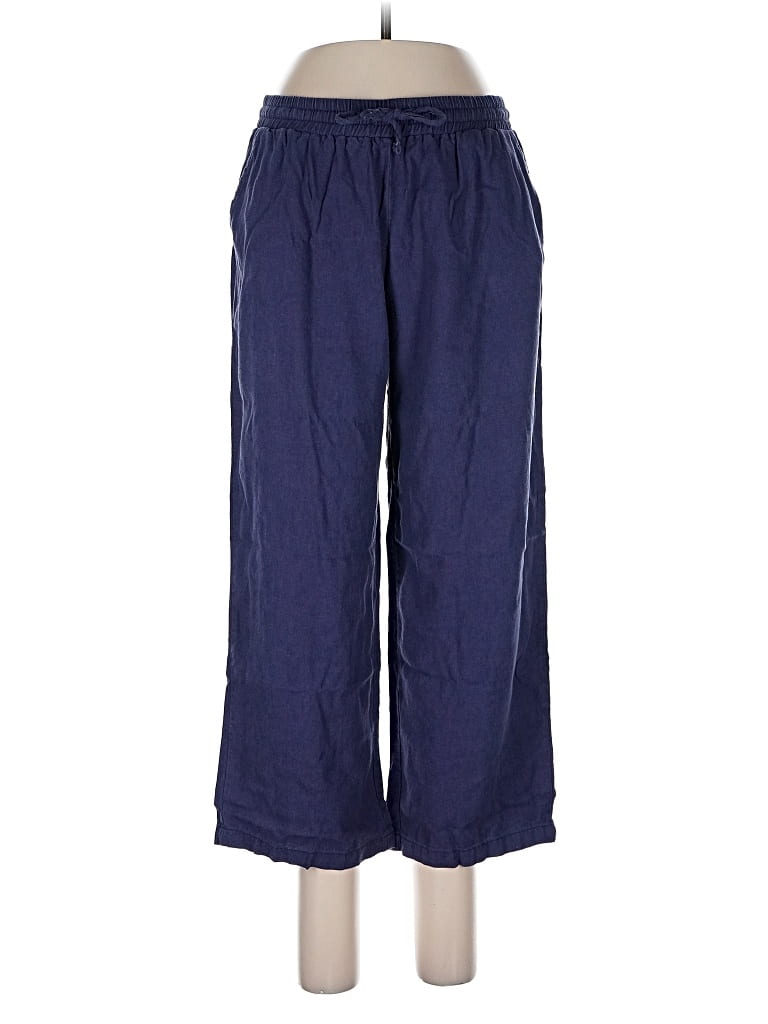 Pre-owned Assorted Brands Linen Pants In Blue