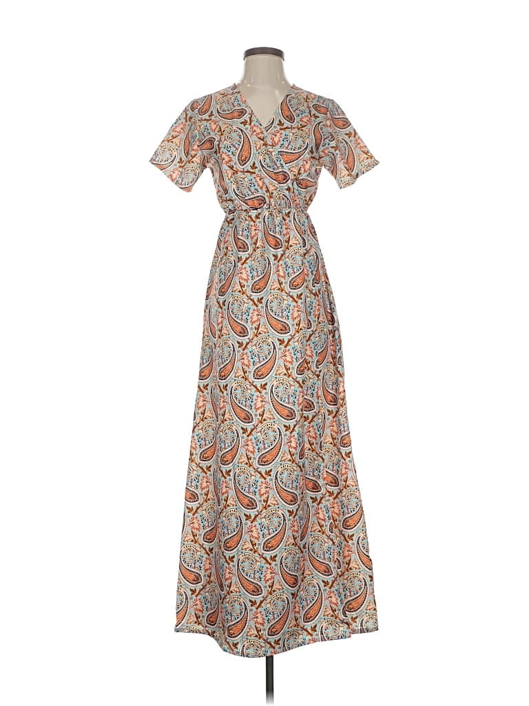 Pre-owned Unbranded Casual Dress In Brown