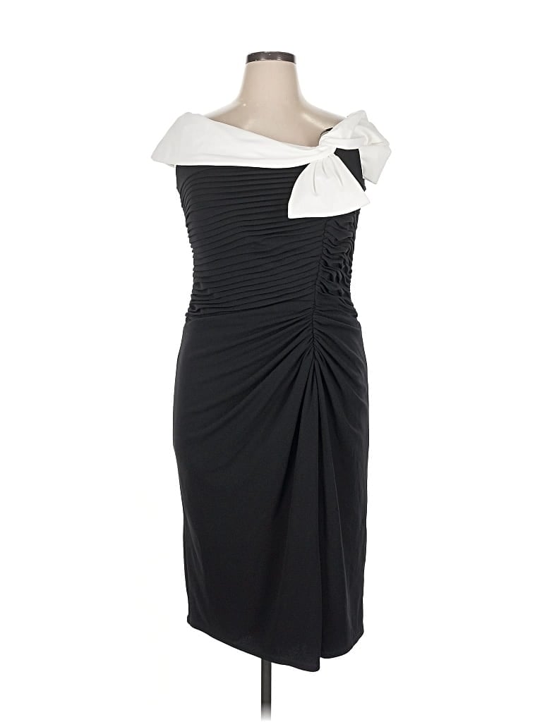 Pre-owned Tadashi Shoji Cocktail Dress In Black
