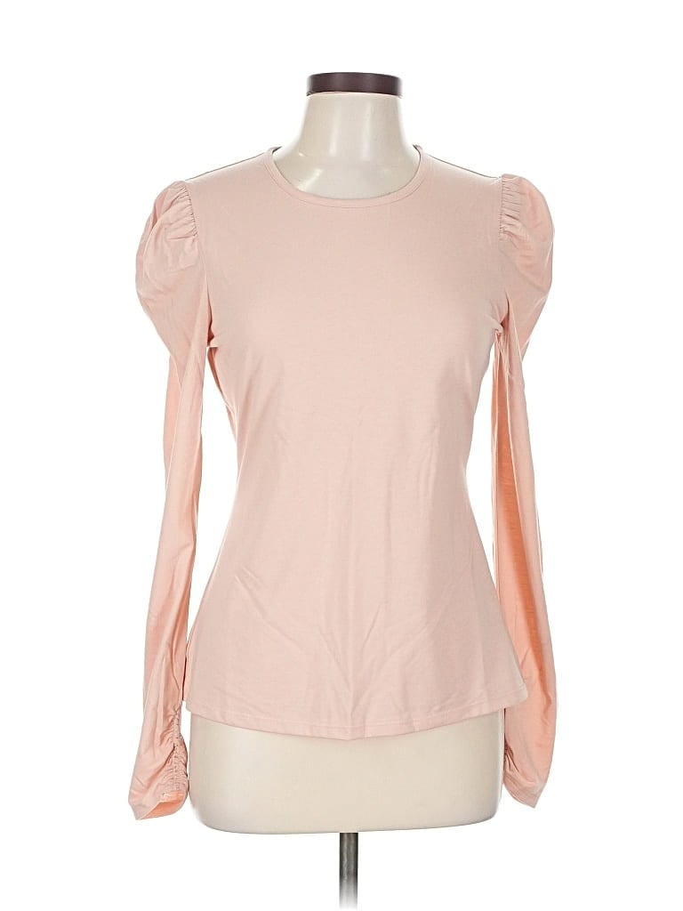 Pre-owned Rebecca Taylor Long Sleeve Top Pink Sweetheart Neckline Tops