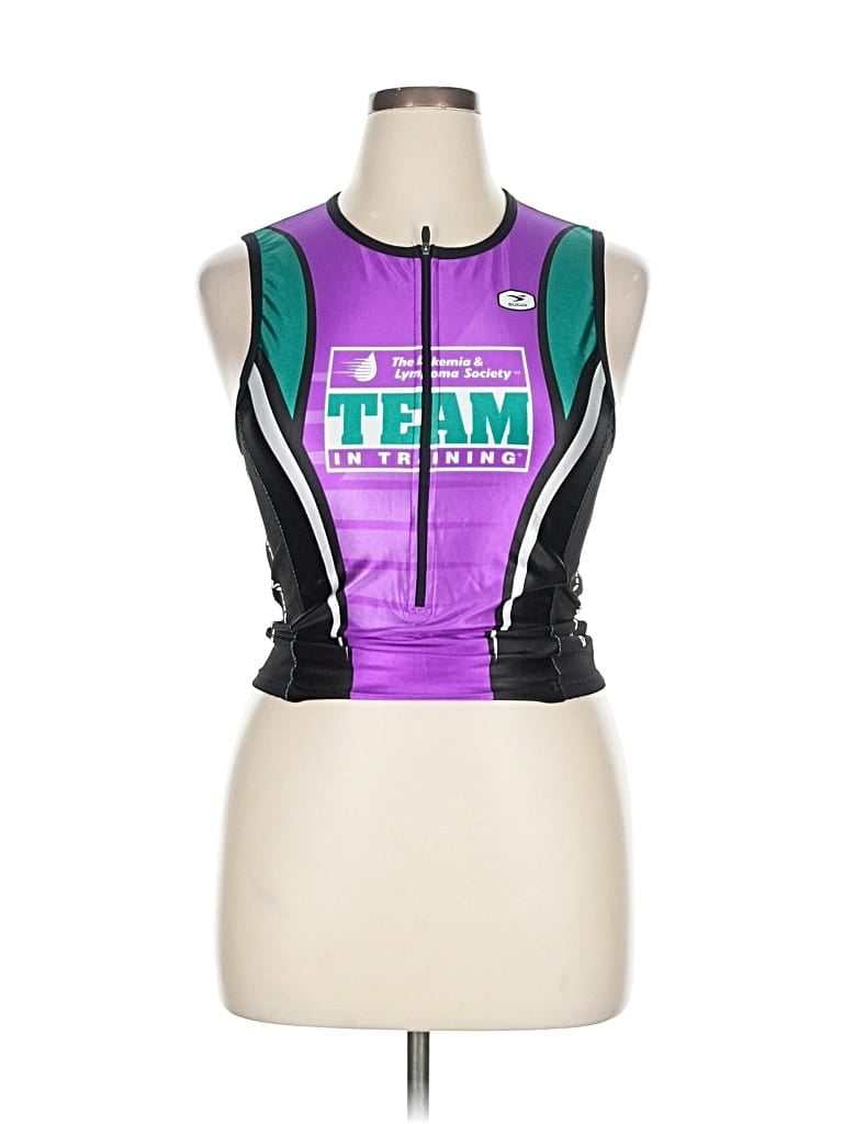 Pre-owned Sugoi Sleeveless Top Purple Keyhole Neckline Tops