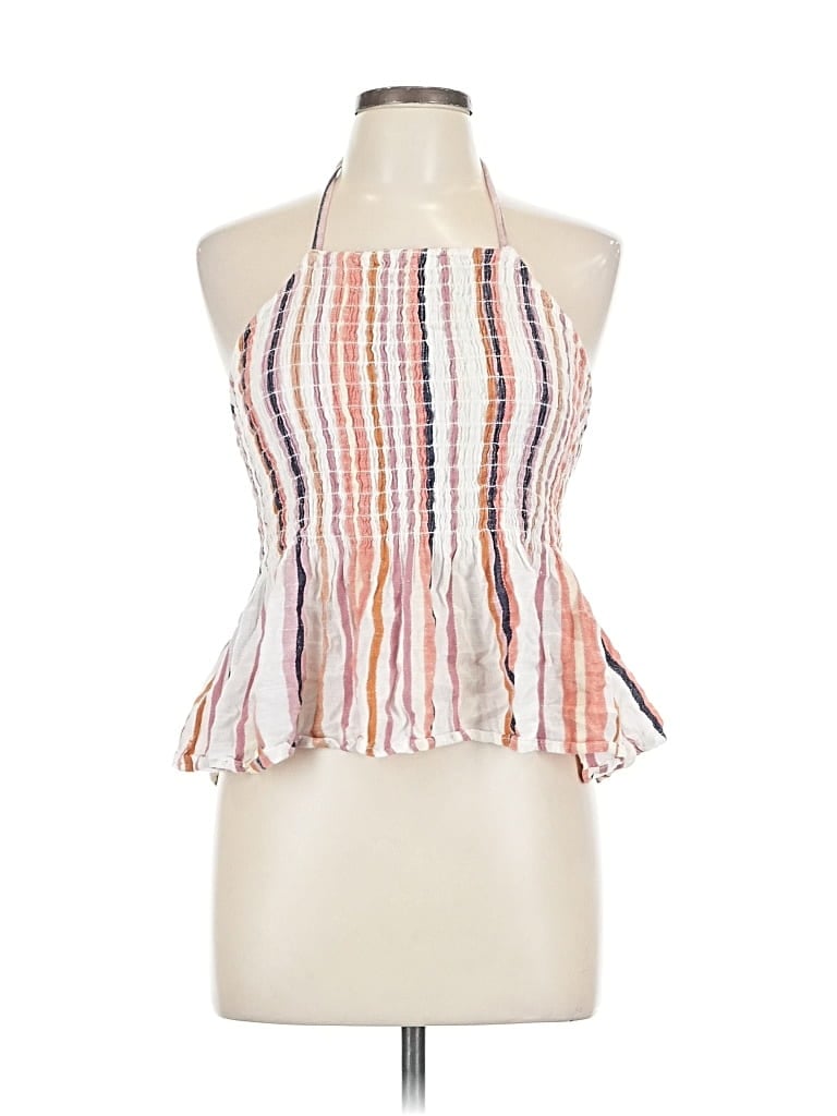 Pre-owned Mi Ami Tank Top Pink Halter Neckline Tops