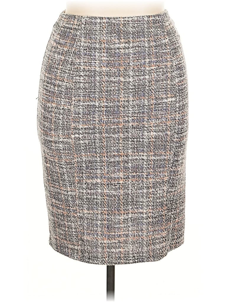 Pre-owned Kate Kasin Formal Skirt In Gray