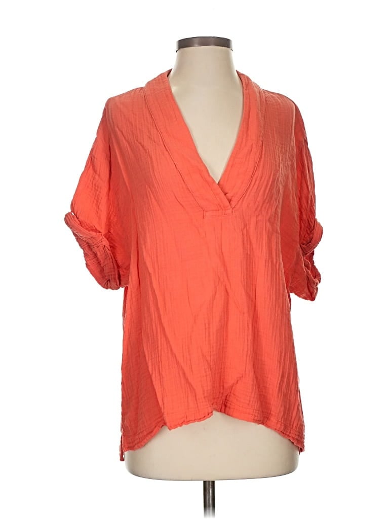Pre-owned Xirena Short Sleeve Blouse In Orange