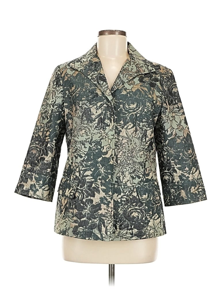 Pre-owned Lafayette 148 Blazer Jacket In Green