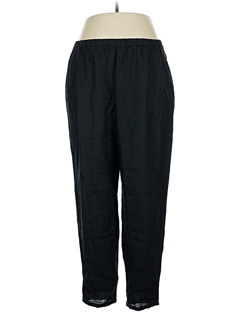 Pre-owned Eileen Fisher Casual Pants In Black