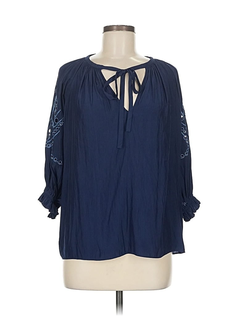 Ramy Brook 3/4 Sleeve Blouse In Blue