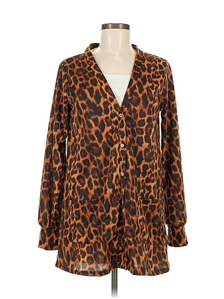 Pre-owned Agnes & Dora Cardigan Sweater In Brown