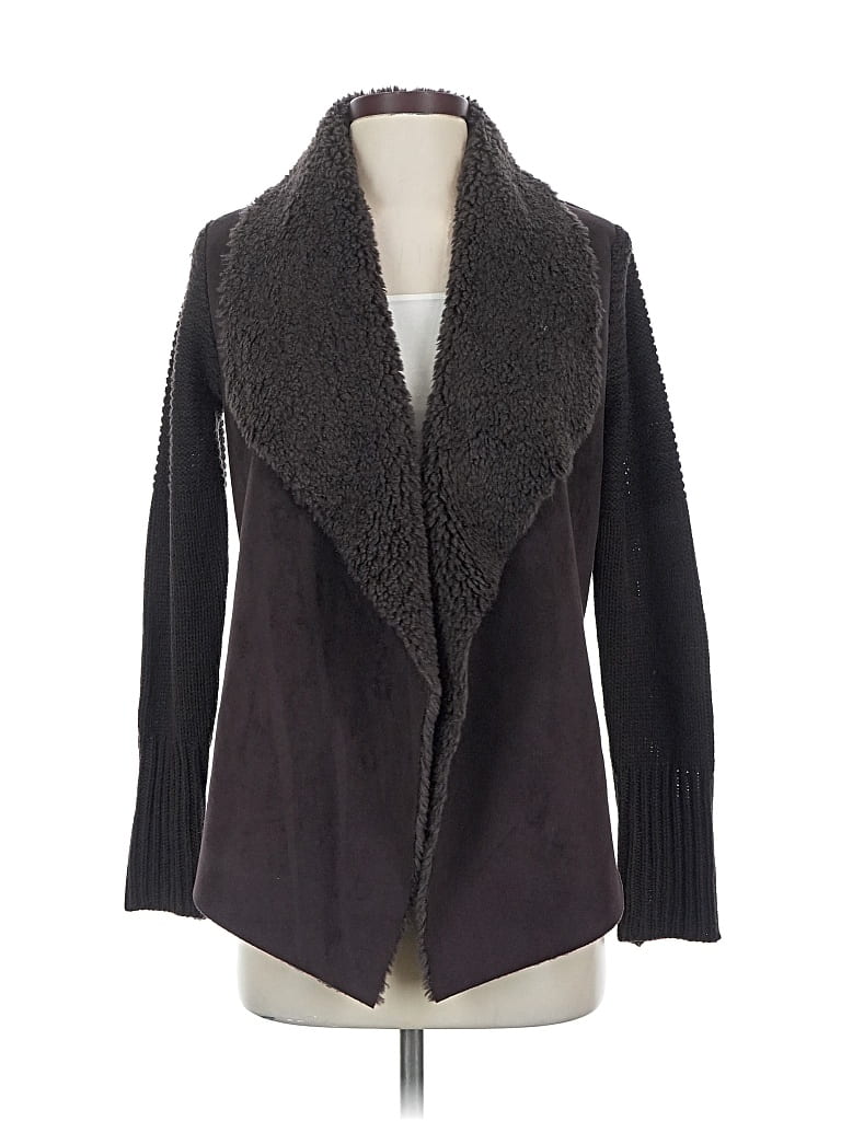 Pre-owned Chelsea & Theodore Cardigan Sweater In Gray