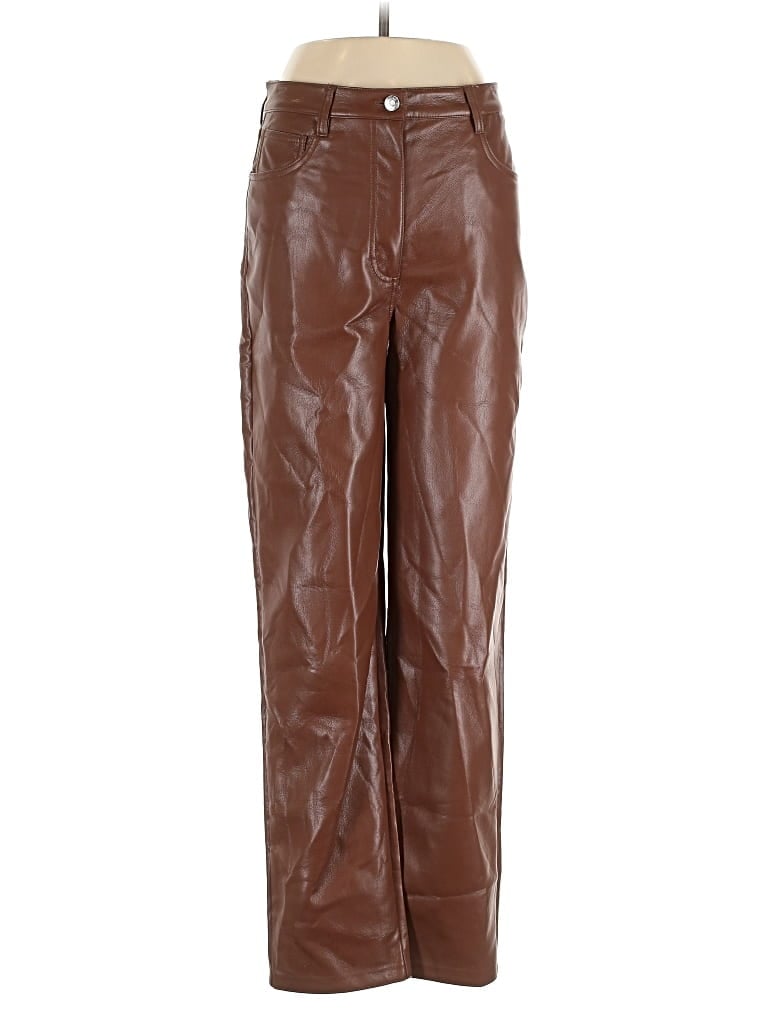 Pre-owned Wilfred Faux Leather Pants In Brown