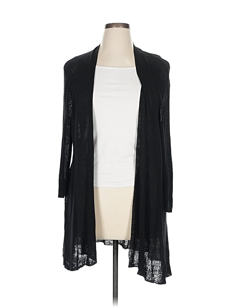 Pre-owned Eileen Fisher Cardigan Sweater In Black