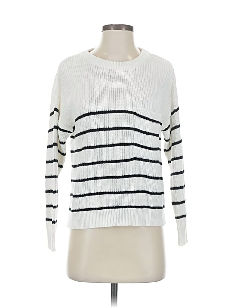 Pre-owned Korye Pullover Sweater In White