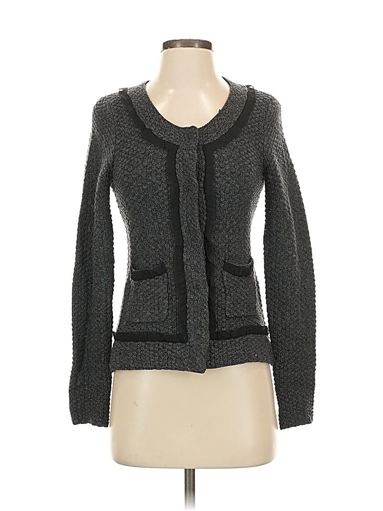 Pre-owned Banana Republic Wool Cardigan Sweater In Gray