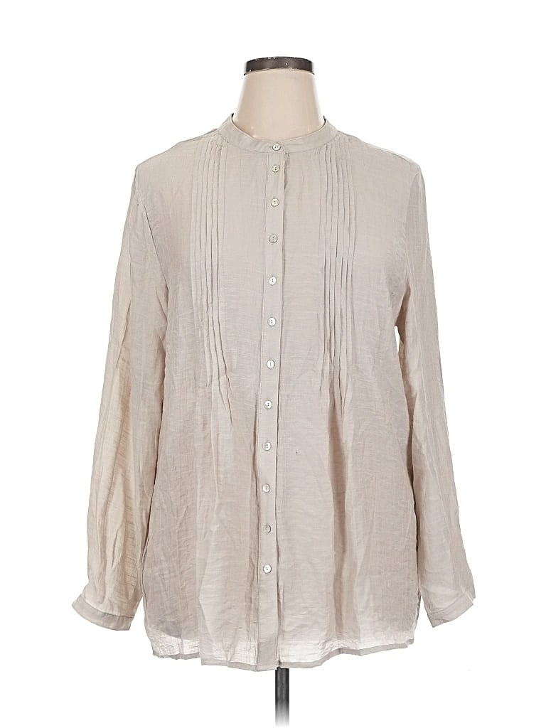 Pre-owned Nanette Lepore Long Sleeve Blouse In White