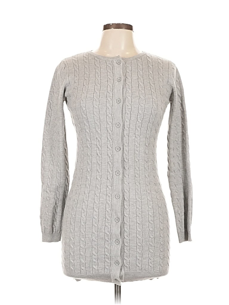 Pre-owned Assorted Brands Cardigan Sweater In Gray