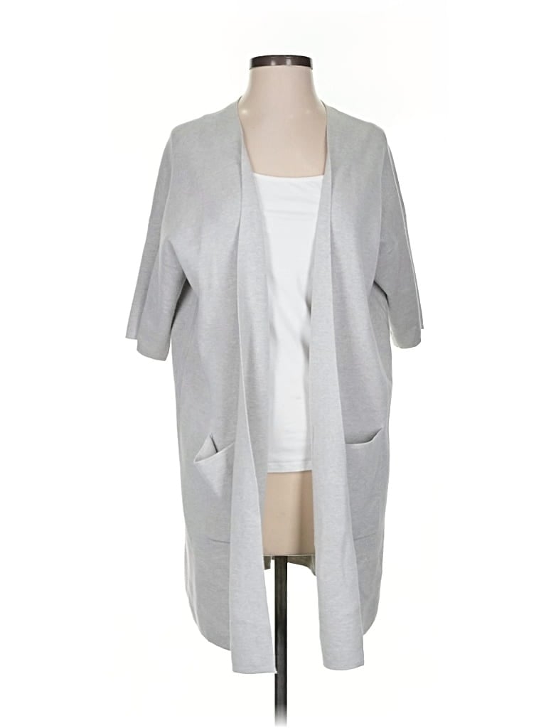 Pre-owned Eileen Fisher Cardigan Sweater In Gray