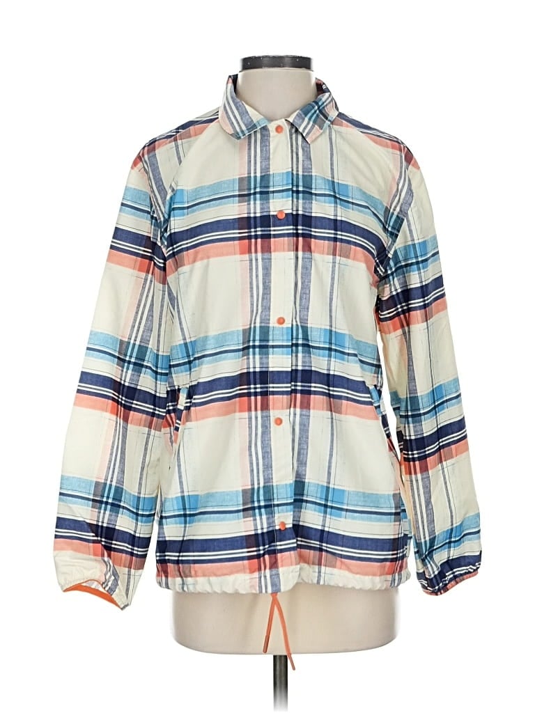 Pre-owned Herschel Supply Co Long Sleeve Blouse In Blue