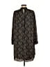Ann Taylor 100% Polyester Paisley Black Casual Dress Size 6 - photo 2