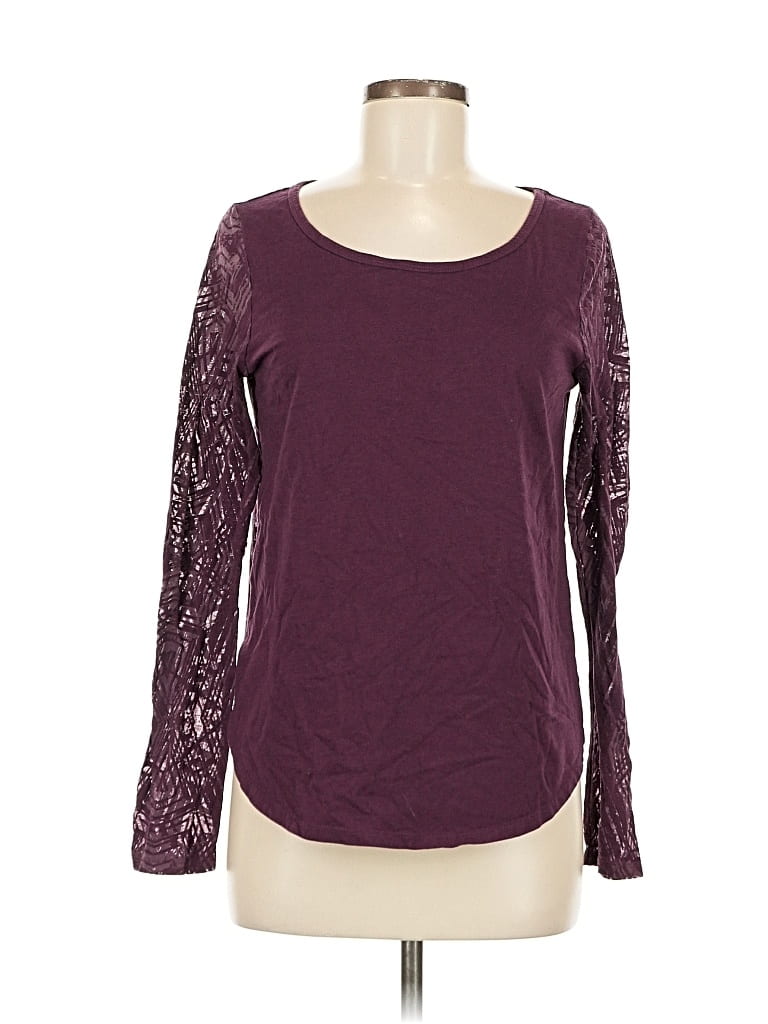 Pre-owned Prana Long Sleeve T-shirt In Burgundy