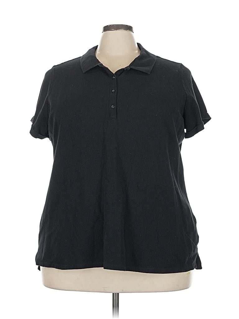 Pre-owned Old Navy Short Sleeve Polo Shirt In Black