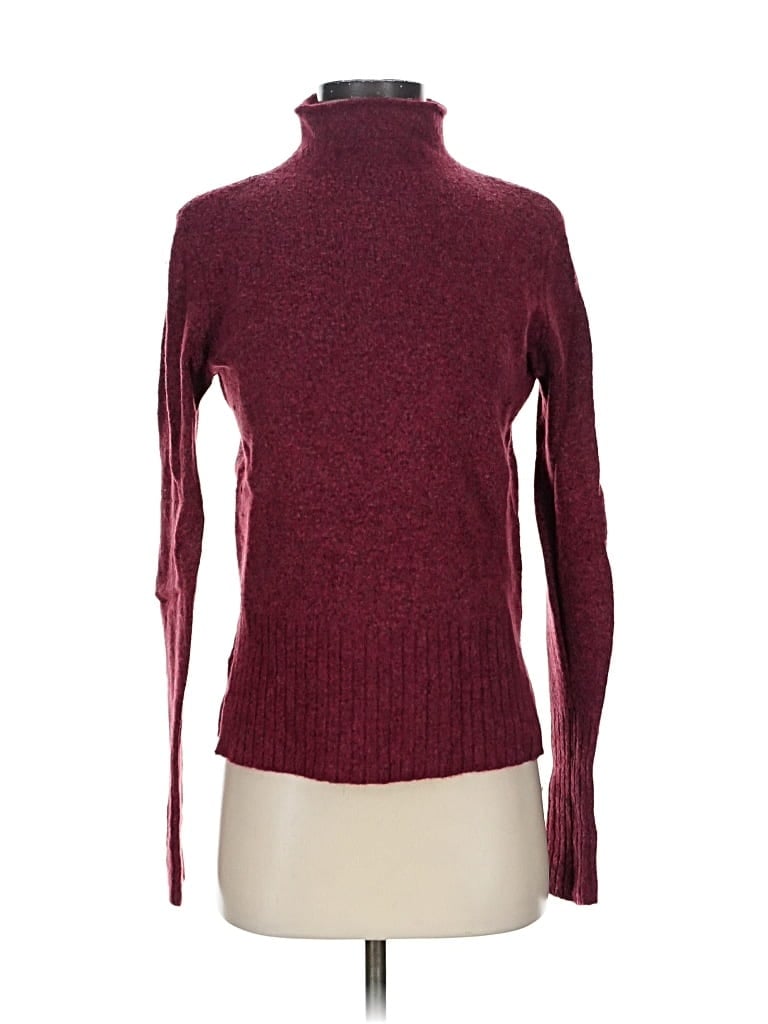 Pre-owned Madewell Turtleneck Sweater In Burgundy