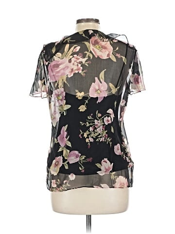Lauren by Ralph Lauren Short Sleeve Silk Top (view 2)