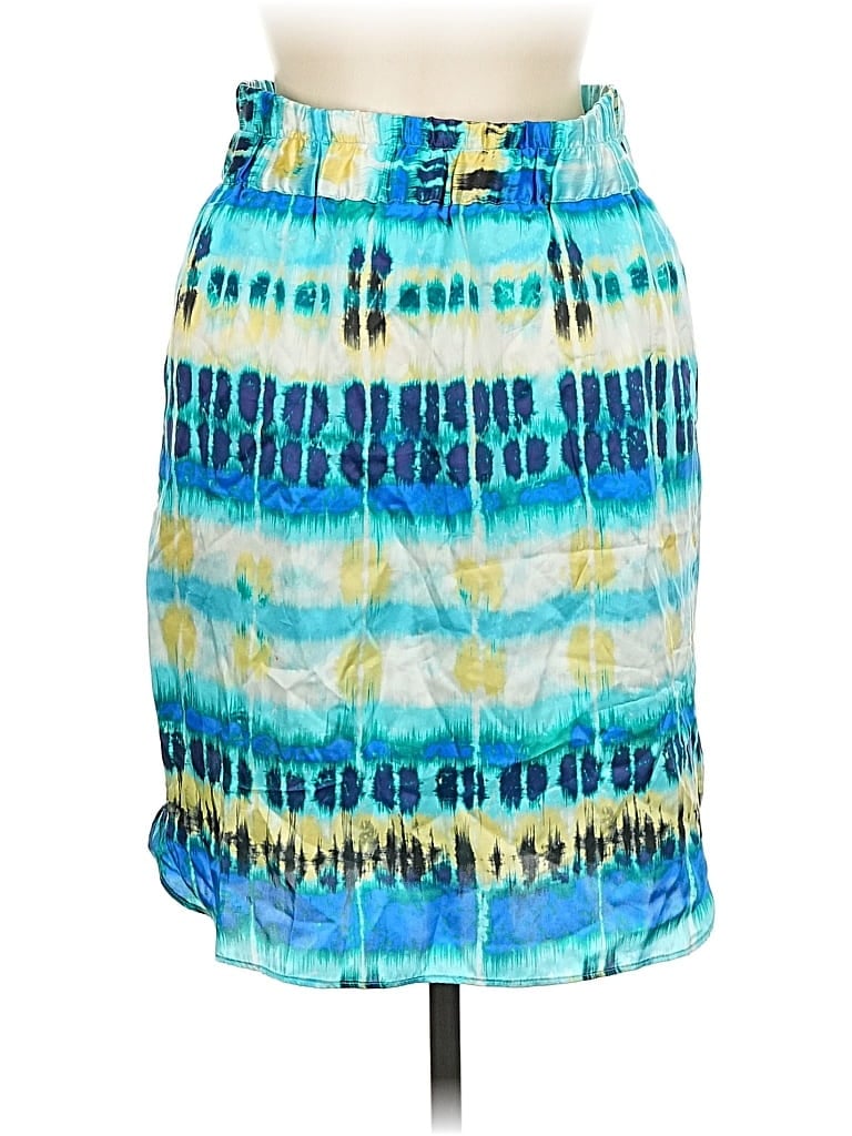 Pre-owned Banana Republic Silk Skirt In Blue