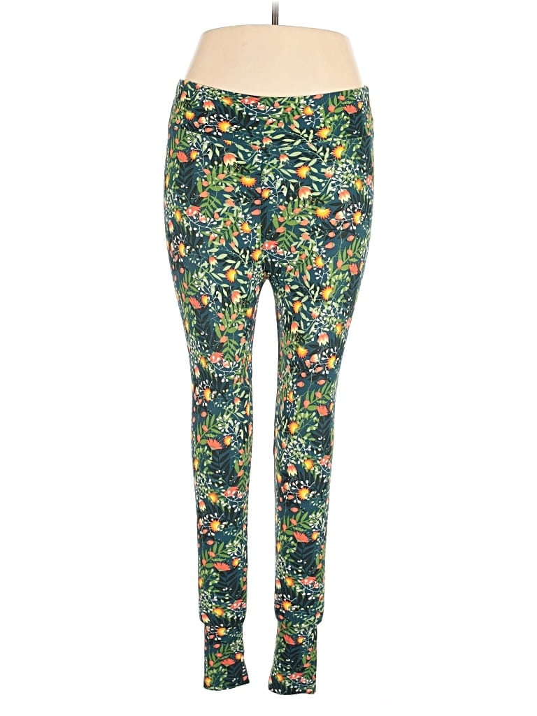 Pre-owned Lularoe Casual Pants In Green