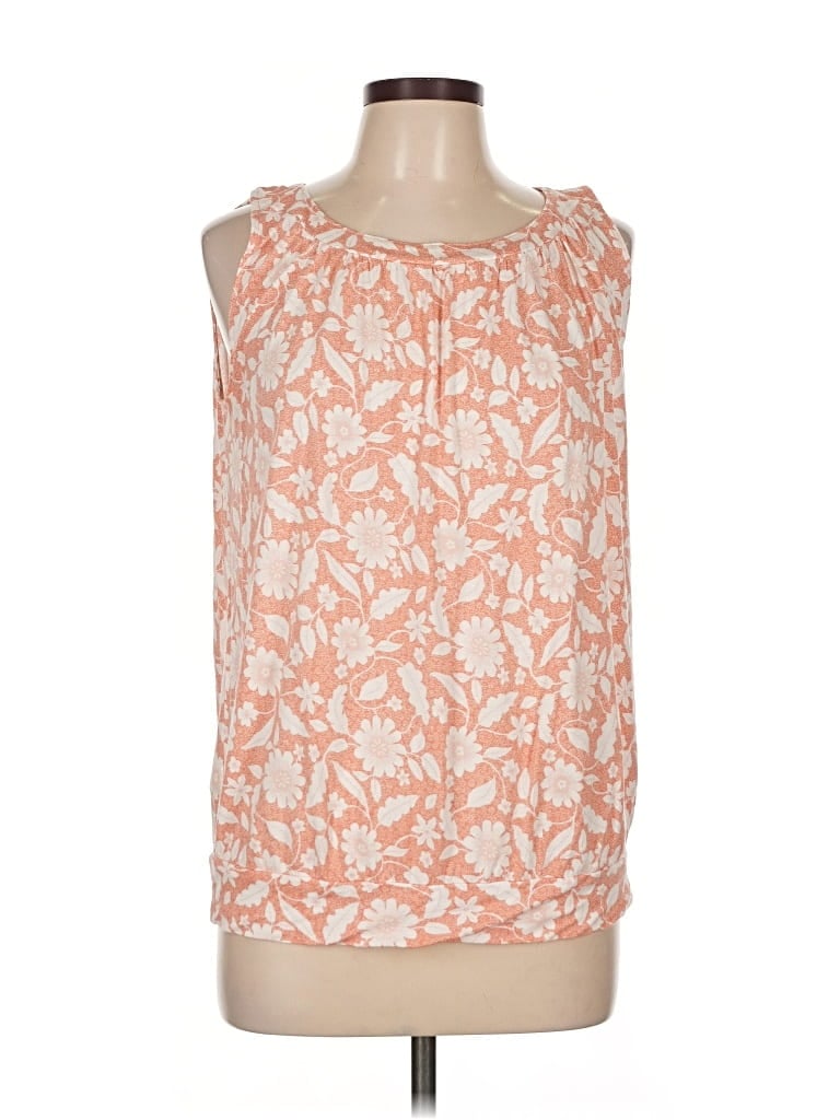 Pre-owned Ann Taylor Loft Outlet Sleeveless Blouse In Orange