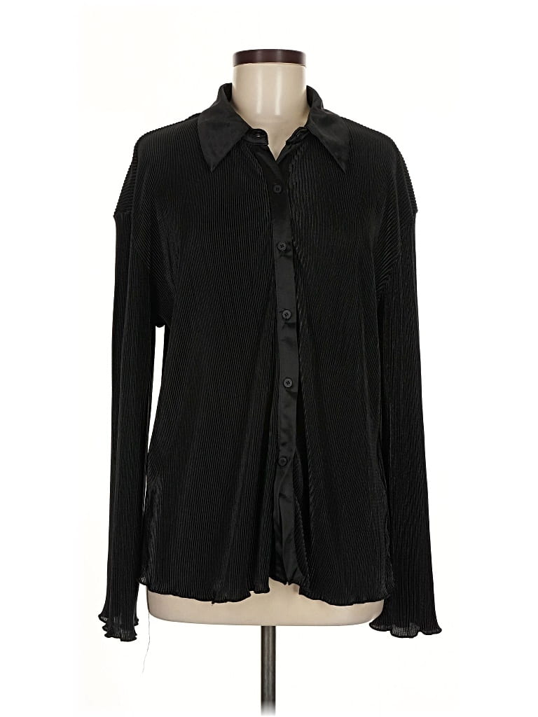 Pre-owned Unbranded Long Sleeve Blouse In Black