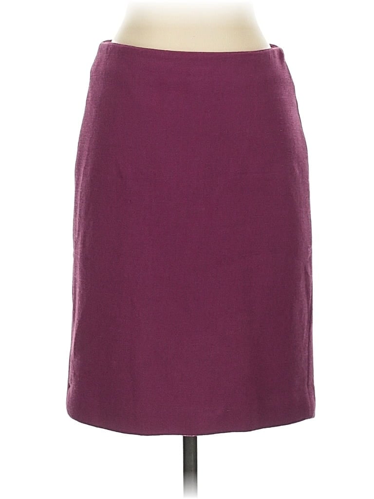 Pre-owned Ann Taylor Formal Skirt In Burgundy