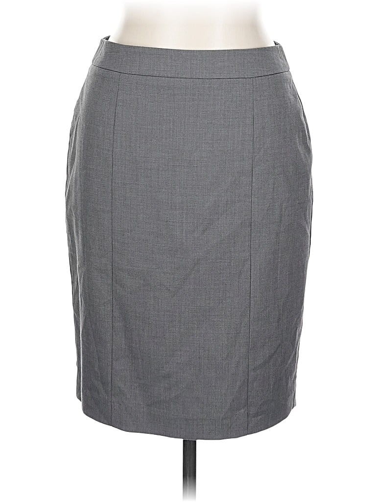 Pre-owned Ann Taylor Factory Formal Skirt In Gray