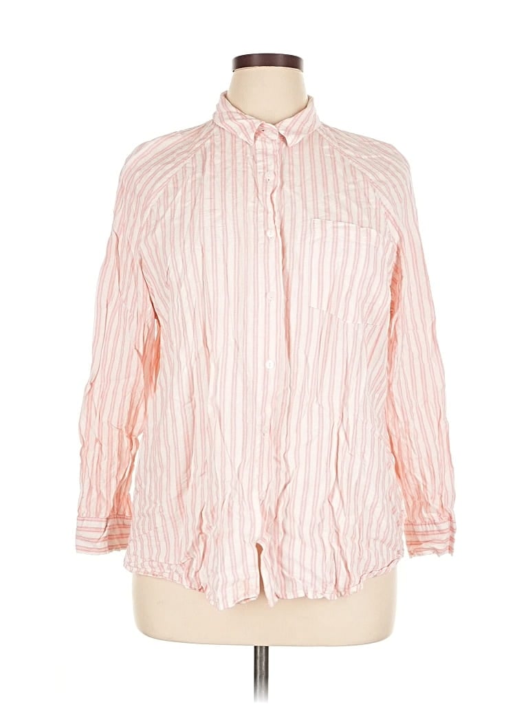 Pre-owned Universal Thread Long Sleeve Button Down Shirt In Pink