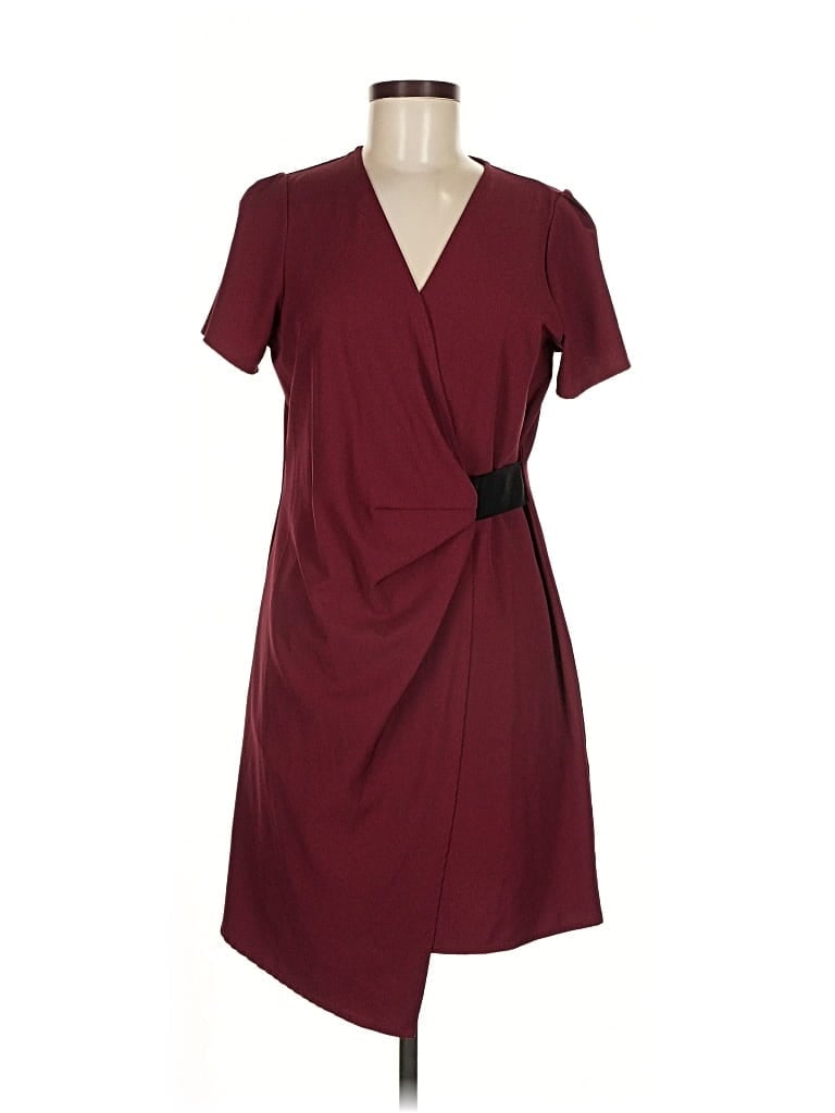 Pre-owned Slate & Willow Casual Dress In Burgundy