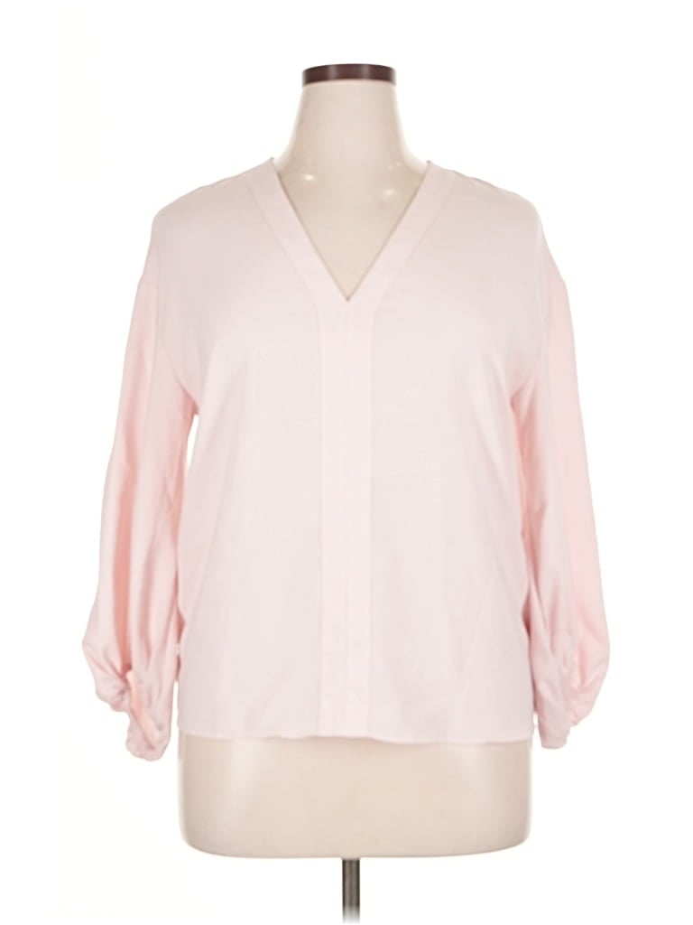 Pre-owned Nordstrom 3/4 Sleeve Blouse In Pink