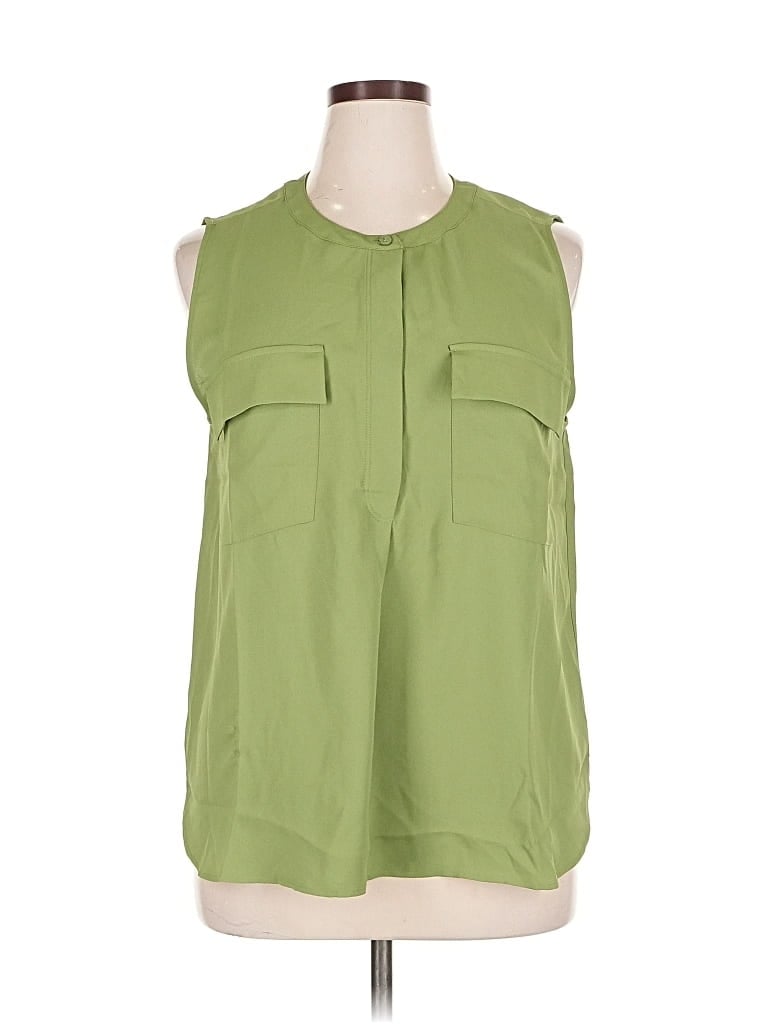 Pre-owned Ann Taylor Loft Sleeveless Blouse In Green